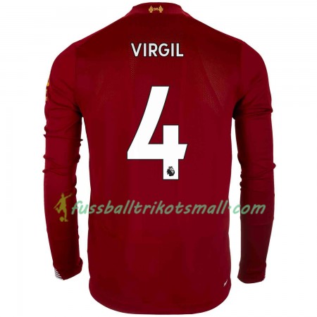 Fußballtrikots Liverpool Virgil van Dijk 4 2019-2020 Langarm Heimtrikotsatz kaufen